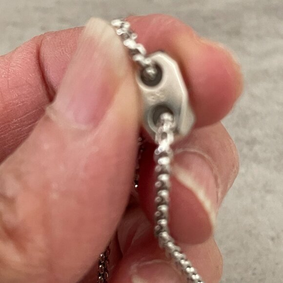 Kendra Scott Teo Turquoise Pendant Adjustable Slider Bead Necklace Rhodium 30" - Picture 5 of 6